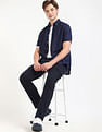 Tommy Hilfiger Solid Regular Fit Plain Woven Shirt