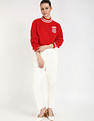 Tommy Hilfiger Red Women's Sweatshirt for Cozy Style