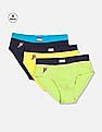 USPA Innerwear Boys Solid Cotton Spandex IKBA Briefs - Pack Of 3