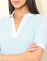 U.S. Polo Assn. Women Regular Fit Textured Polo Shirt