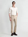 Arrow Patterned Weave Cotton Silk Shirt